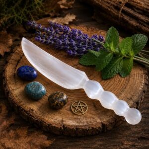 10 inch selenite crystal athame