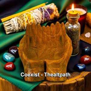 7 Inch Wood Hands Offering Bowl