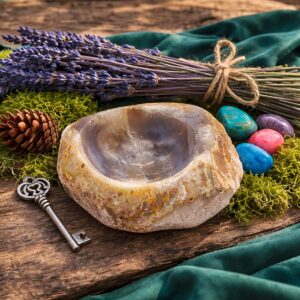 4-6" Natural Agate Offering Bowl