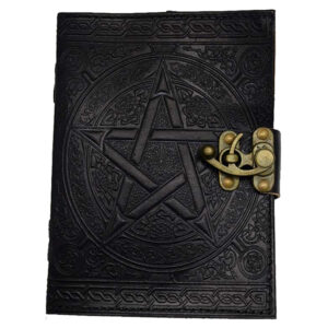 Black Pentacle Leather Journal