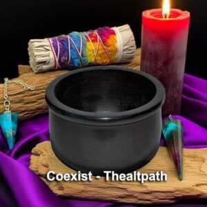 Black Stone Scrying Bowl 3 Inches