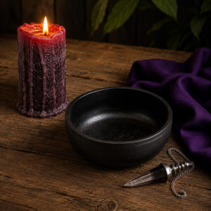 Black Stone Scrying Bowl 4 Inch