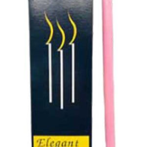 10" Pink chime candle 6 pack