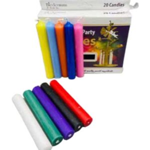 1/2" Assorted Chime Candle 20 pack