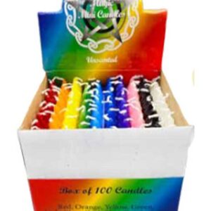 1/2" dia 5" long Assorted chime candle 100 pack