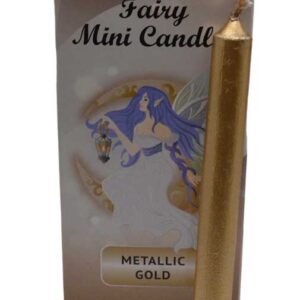 1/2" dia 5" long Metalic Gold chime candle 20 pack