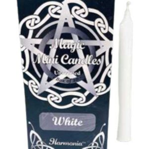 1/2" dia 5" long White chime candle 20 pack