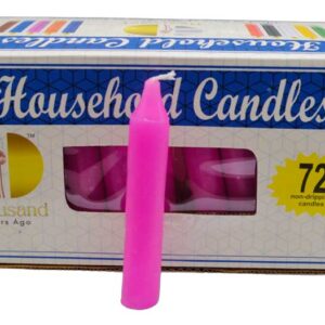 (set of 72) Pink 4" household candles