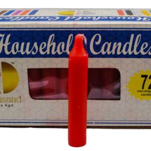 (set of 72) Red 4" household candles