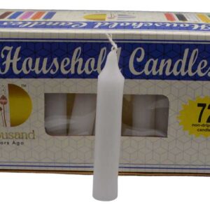 (set of 72) White 4" household candles