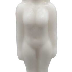 6 3/4" White Woman candle