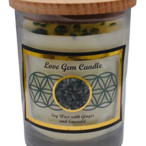Love gem stone soy candle