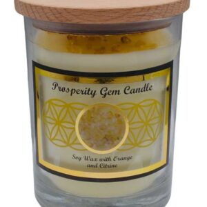Prosperity gem stone soy candle