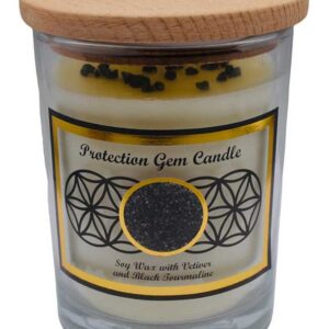 Protection gem stone soy candle