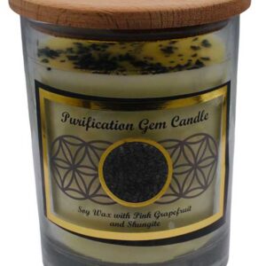 Purification gem stone soy candle