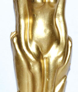 Gold Female candle 7"