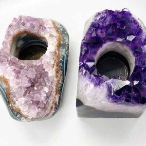 4 -7" Amethyst tealight holder