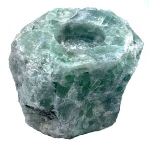 3-5" Rough Fluorite tealight holder