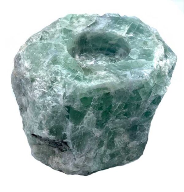3-5" Rough Fluorite tealight holder