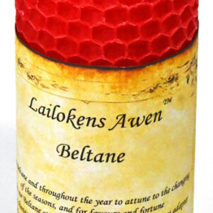 4" Beltane Sabbat Lailokens Awen candle