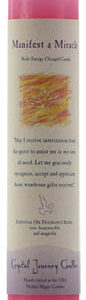 Manifest A Miracle Reiki Charged pillar candle