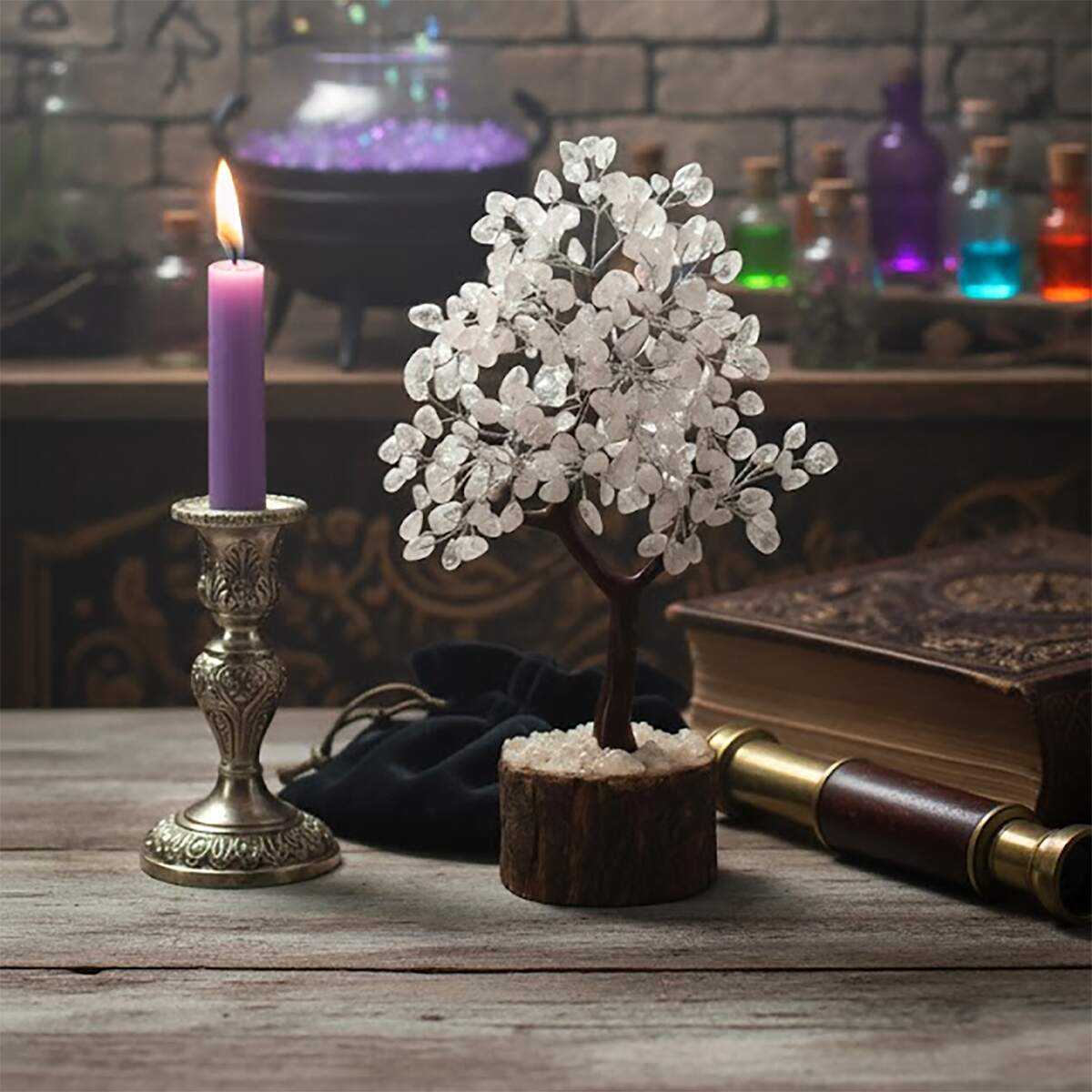 Clear Quartz Tree ships fast