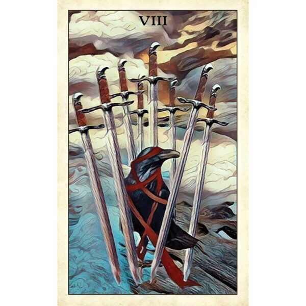 Crow Eight of Swords