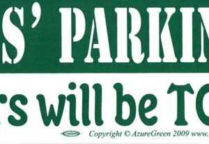 Witches&apos; Parking Only All others will be Toad bumper sticker