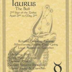 Taurus zodiac poster
