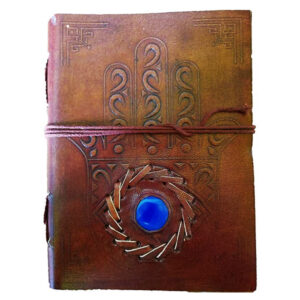 Evil Eye Stone Leather Journal