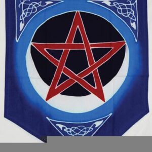 Pentacle Moon Pennant 18" x 16"