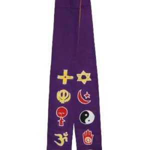 Interfaith Minister's Stole purple/ gold