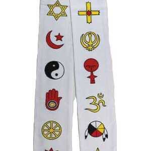 Interfaith Minister's Stole white