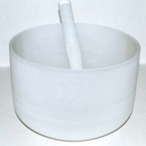 10" Off White Crystal Singing Bowl
