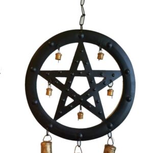 9 1/2" Black Pentagram wind chime