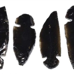 (set of 100) ~2" Arrowhead Black Obsidian