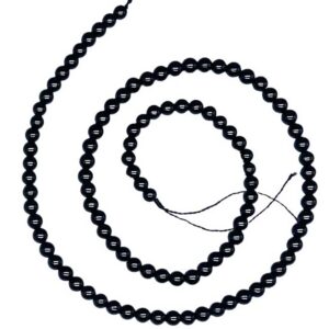 4mm  Black Tourmaline beads