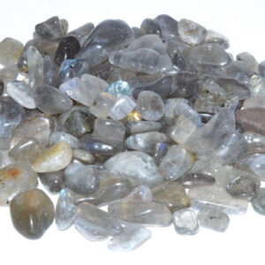 1 lb Labradorite tumbled chips 6-8mm
