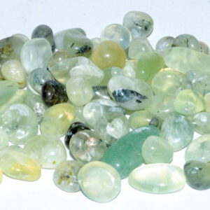 1 lb Prehnite, Green tumbled chips 6-8mm