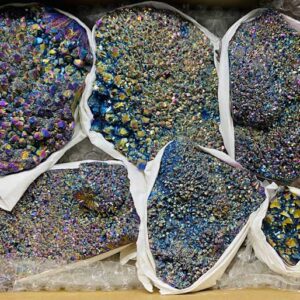 ~4.5# Crystal druse black rainbow
