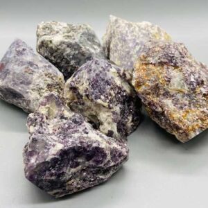 ~5# Flat of Lepidolite, polished top