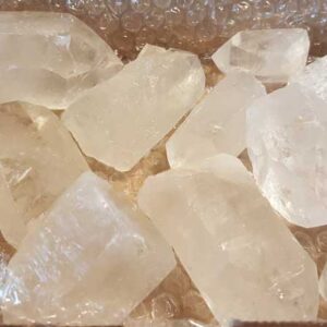 ~3# Flat of Rough Clear Quartz Points