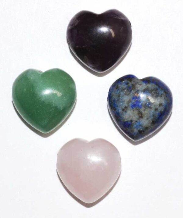 (set 10 12) 15mm Heart Beads various stones