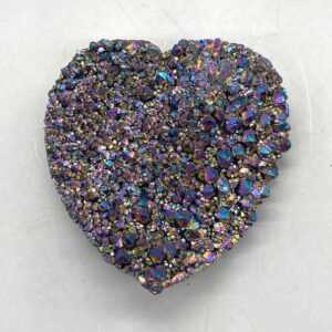 .8#+ Black Rainbow druse heart