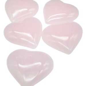 (set of 5) 2" Calcite, Pink heart
