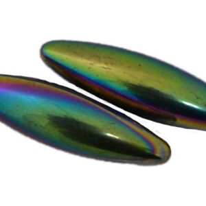 (set of 2) 60mm Rainbow Magnetic Hematite Oval