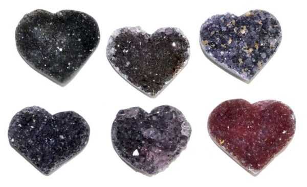 1"+ Amethyst Rainbow heart