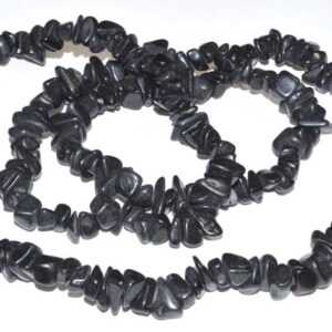 32" Black Stone chip necklace