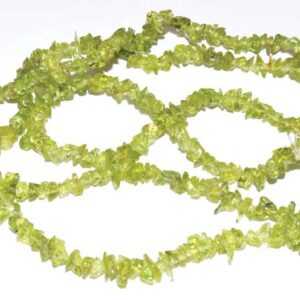 32" Peridot chip necklace