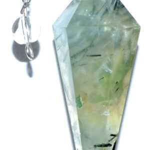 6-sided Prehnite pendulum